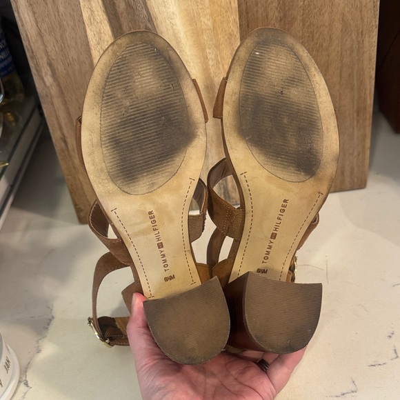 Tommy Hilfiger Women's Tan Strap Sandals - Picture 6 of 6